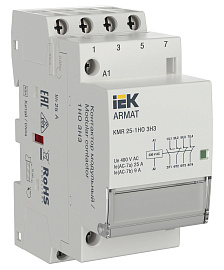 Контактор модульный ARMAT KMR 25А 230В AC 1НО 3НЗ AR-KMR10-025-13-230 IEK