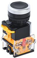 Кнопка D8-11T d=22мм 1з+1р с фиксацией черная BBT30-11T-3-21-K02 IEK