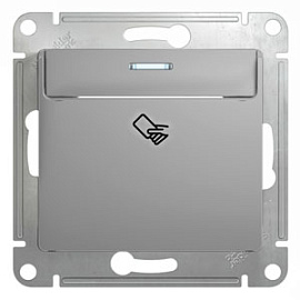 Выключатель карточный GLOSSA скрытой установки механизм алюминий GSL000369 Systeme Electric
