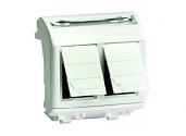 Розетка RJ45 компьютерная BRAVA кат.5е (комплектуется 2 модулями PcNet) 76656B DKC