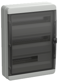 Бокс пластиковый КМПн-54 IP65 навесной TEKFOR черн. прозр. дверь 560х408х153 TF5-KP72-N-54-65-K03-K02 IEK