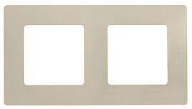 Рамка для розеток и выключателей 2 поста Etika бежевый 672512 Legrand