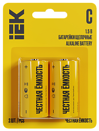 Элемент питания Alkaline LR14/C (2шт/блистер)  ABT-LR14-OP-L02 IEK