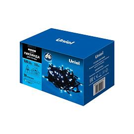 Гирлянда Нить 10м 120Led холодный белый свет эффект мерцания черный провод 1,5м IP67 ULD-S1000 UL-00003944 Uniel