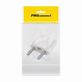 Сетевой переходник плоский "Тефаль" белый PROCONNECT Индивидуальная упаковка1 шт 11-1041-9