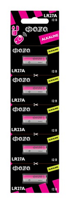 Изображение товара Батарейка (элемент питания) LR 27A Alkaline BL-5 ФАZА