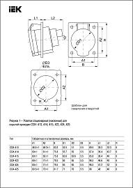 Розетка кабельная силовая 425 скрытая 3Р+РЕ+ N 32А 380В IP44 (PSR42-032-5) IEK