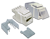 Модуль Keystone, RJ45, категория 5E, UTP, 90 градусов, со шторкой LAN-OK45U5E/90-WH LANMASTER