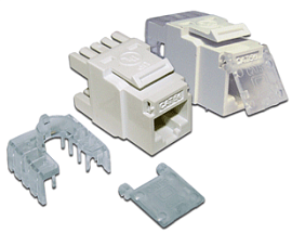 Модуль Keystone, RJ45, категория 5E, UTP, 90 градусов, со шторкой LAN-OK45U5E/90-WH LANMASTER