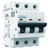 Выключатель автоматический HGD63-M 3PMBS0000C 00020 3 полюса, 20А, ток к.з. 6kA, хар-ка B (STANDARD) Hyundai