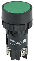 Кнопка управления "Пуск" SB-7 зеленая 1+1 240В 22мм BBT40-SB7-K06 IEK