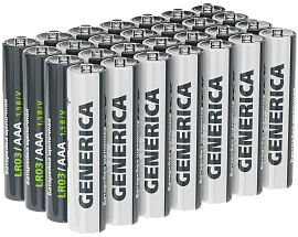 Батарейка (элемент питания) щелочная Alkaline LR03/ААА (28/бокс)  ABT-LR03-ST-B28-G GENERICA