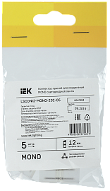 Коннектор 5шт 12мм (разъем-разъем) MONO LSCON12-MONO-202-05 IEK