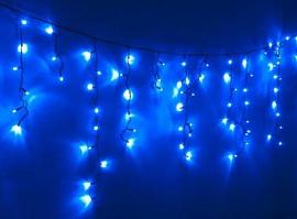 Гирлянда Бахрома  2х0,5м 100Led синий свет черный провод соединение до 10шт IP44 RB-OIC100LSE-B-T-I4 .4690601021731 SHLights