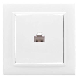 Розетка RJ45 компьютерная Минск скрытой установки в сборе белый ERK01-035-10 EKF