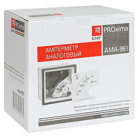 Амперметр АМA-961 (без шкалы) аналоговый на панель (96х96) квадратный вырез трансформаторное подключение EKF PROxima
