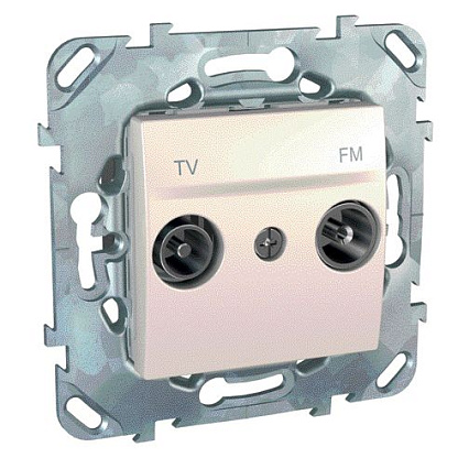 Изображение товара Розетка TV/FM Schneider Electric UNICA, бежевый, скрытой установки