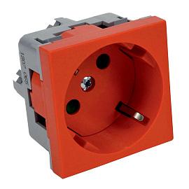 Розетка QUADRO со шторками  красная 16 A, 250 V AC QS 45X45 C (BB ) KOPOS