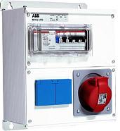 Бокс M16/2 JFB CTFL с розетками фланцами в сборе ,металл, IP44 2CMA100020R1000 ABB