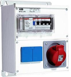 Бокс M16/2 JFB CTFL с розетками фланцами в сборе ,металл, IP44 2CMA100020R1000 ABB