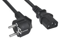 Кабель питания (Shucko+C13) (3x0.75), 1.2м PC-186-VDE-1.2M 9014c Cabeus