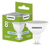 Лампа светодиодная MR16 софит 8Вт 230В 6500К GU5.3 GENERICA