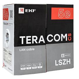 Кабель витая пара TERACOM CS Cat.5E F/UTP 4 пары solid 24AWG оболочка нг(А)-LSLTx цвет серый