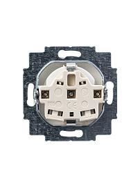 Розетка одноместная Basic55 скрытой установки с заземлением (с крышкой) альпийский белый 2018-0-0350 2CKA002018A0350 ABB