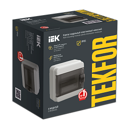 Бокс пластиковый КМПн- 6 IP65 навесной черн. прозр. дверь TEKFOR 178х168х114 TF5-KP72-N-06-65-K03-K02/ уп.1шт/ IEK