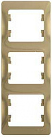 Рамка для розеток и выключателей 3 поста GLOSSA вертикальная титан GSL000407 Systeme Electric