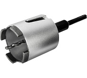 Коронка по бетону алмазная безударная 72 мм SDS-plus (4 сегмента 10мм) серия "Профи" ПРАКТИКА 908-245