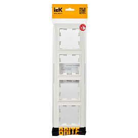 Рамка 4-местная РУ-4-БрБ белый BR-M42-K01 BRITE  IEK