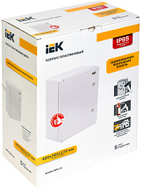 Щит пластиковый 400х300х170мм ЩМПп IP65 навесной белая дверь MKP93-N-403017-65 IEK