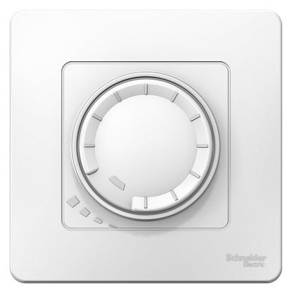 Изображение товара Светорегулятор (диммер) BLANCA скрытой установки поворотно-нажимной универсальный 400Вт в сборе белый BLNSS040011 Systeme Electric