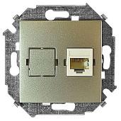 Simon 34 Шампань Розетка компьютерная RJ45 34598-034