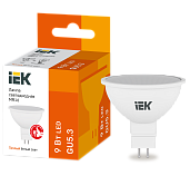 Лампа светодиодная 9 Вт GU5.3 MR16 3000К 810лм матовая 230В рефлекторная LLE-MR16-9-230-30-GU5 IEK