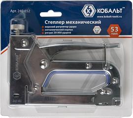 Степлер механический скобы 4-14 мм, тип 53, верхний регулятор удара КОБАЛЬТ 240-652