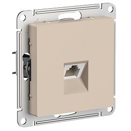Розетка компьютерная RJ45, кат. 5Е, механизм, ПЕСОЧНЫЙ ATLASDESIGN ATN001283 Systeme Electric