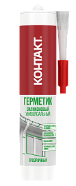 Герметик КОНТАКТ силиконовый универсальный прозрачный 280мл 24496