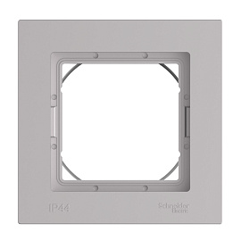 Рамка 1-постовая IP44, AQUA АЛЮМИНИЙ ATLASDESIGN ATN440301 Systeme Electric