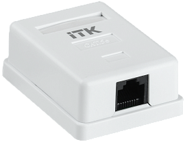 Настенная розетка RJ45, кат.5E UTP 1 порт CS2-1C5EU-12 ИЭК ITK
