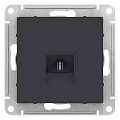 Изображение товара Розетка RJ11 телефонная Atlasdesign скрытой установки механизм карбон ATN001081 Systeme Electric