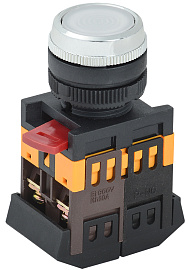 Кнопка управления белая ABLFS-22 d22мм неон 240В 1з+1р BBT30-ABLFS-K01 IEK