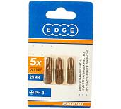Бита EDGE by PATRIOT PH3, сталь S2, длина 25 мм, 3шт в блистере 818010010 PATRIOT