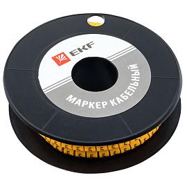 Маркер-кабельный 6,0кв.мм "2"(к-500ед) (ЕС-3) (plc-KM-6-2)/1рул/ EKF