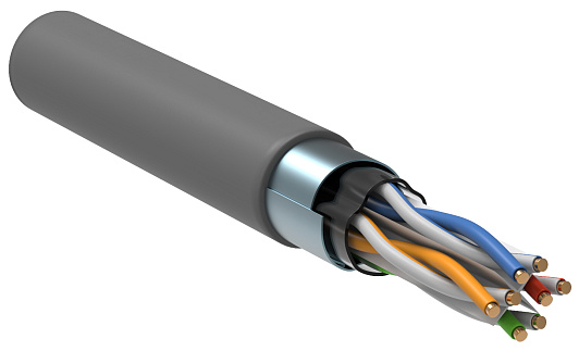 Изображение товара Витая пара экранированная F/UTP кат.6 4x2x0,57 (23 AWG) PVC Серая одножильная внутренняя LC1-C604-311 ITK