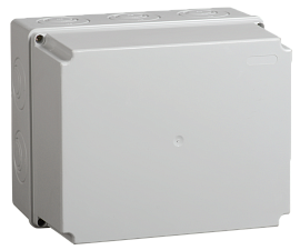 Коробка КМ41274 распаячная для о/п 240х195х165 мм IP55 (RAL7035, кабельные вводы 5 шт)