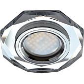 DL Светильник встраиваемый MR16 DL1652 GU5.3 Glass Стекло 8-угольник с прямыми гранями Хром / Хром 25x90 FC1652EFF ECOLA