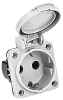 Розетка панельная SCHUKO РП13-3 с крышкой IP54 серый MAGNUM PSN71-016-3-2-54-K03 IEK