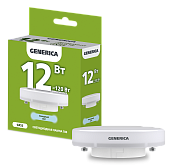 Лампа светодиодная T80 таблетка 12Вт 230В 6500К GX53 GENERICA
